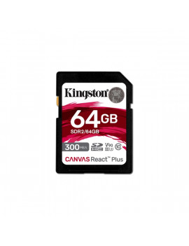 Kingston 64GB SD Canvas React Plus (SDXC Class 10  UHS-II U3) (SDR2/64GB) memóriakártya