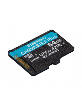 Kingston 64GB SD micro Canvas Go! Plus (SDXC Class 10  UHS-I U3) (SDCG3/64GBSP) memória kártya