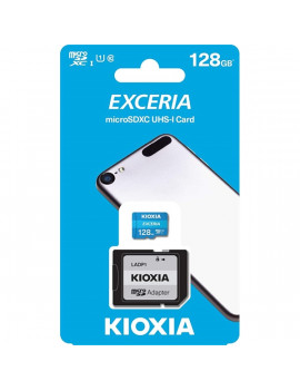 Kioxia 128GB SD micro (SDXC Class 10 UHS-I U1) Exceria (LMEX1L128GG2) memória kártya adapterrel