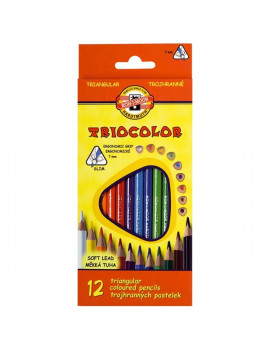 Koh-I-Noor Triocolor háromszög alakű 12db-os vegyes színű színes ceruza
