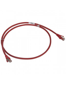 Legrand Cat6A (S/FTP) piros 1 méter LCS3 árnyékolt patch kábel