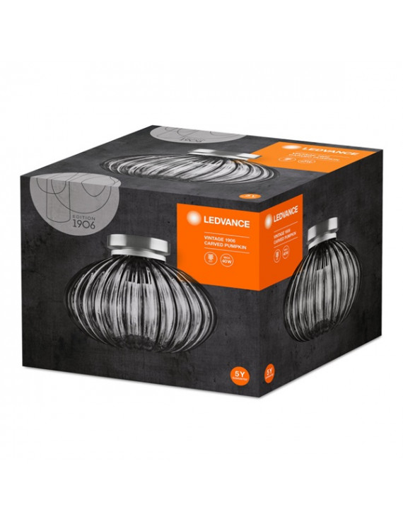Ledvance Vintage 1906 Carved Pumpkin max. 60W/1xE27 füstüveg mennyezeti lámpa