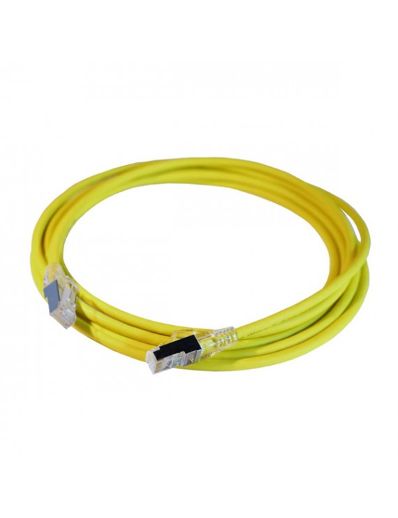 Legrand 051552 RJ45-RJ45 Cat6A árnyékolt (S/FTP) LSZH (LSOH) 2 méter sárga d: 5,2mm AWG28 LCS3 patch kábel