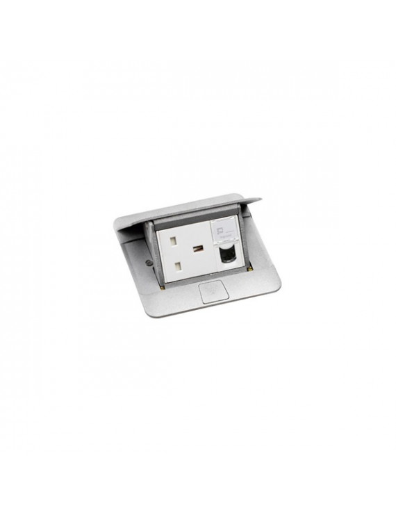 Legrand 054010 3 modul alumínium üres Pop-up felnyíló süllyesztett padlódoboz