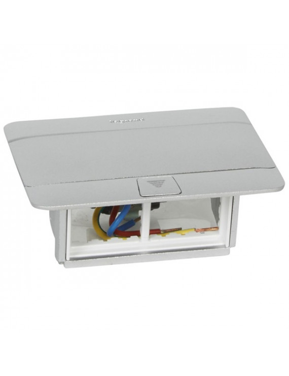Legrand 054011 4 modul alumínium üres Pop-up felnyíló süllyesztett padlódoboz