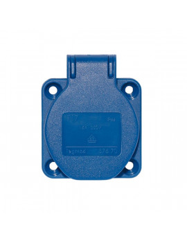 Legrand 057670 P17 Tempra kék IP44 normál felfogóperemmel háztartási aljzat