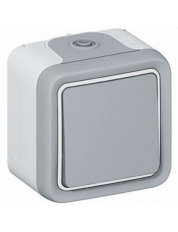 Legrand 069720 Plexo 55 N/O komplett szürke falonkívüli egypólusú nyomó