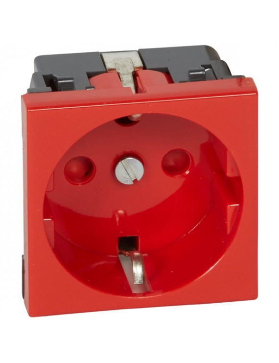 Legrand 077214 Program Mosaic reteszelt csavaros 2m piros 2P+F aljzat,