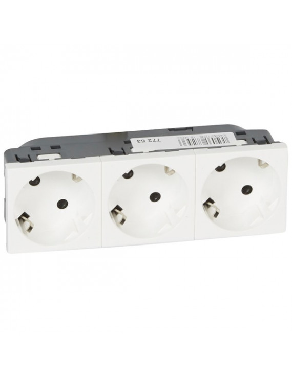 Legrand 077253 Program Mosaic sínezet rugós fehér 3x2P+F aljzat