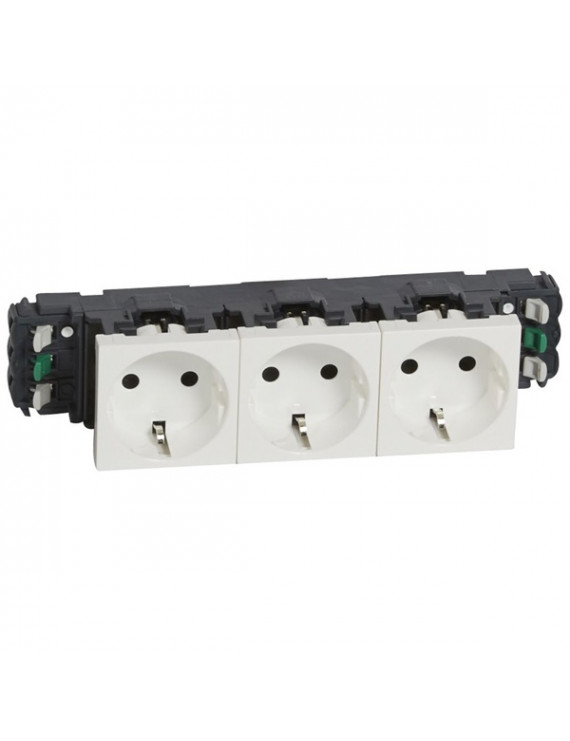 Legrand 077403 Program Mosaic sínezett rugós fehér 3x2P+F DLP aljzat