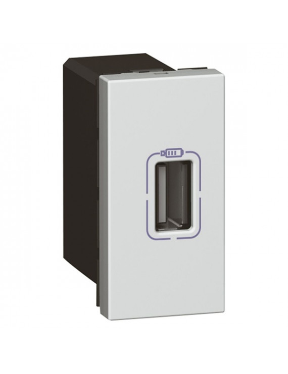 Legrand 079391 Program Mosaic 750 mA 1 modulos alumínium USB töltő aljzat
