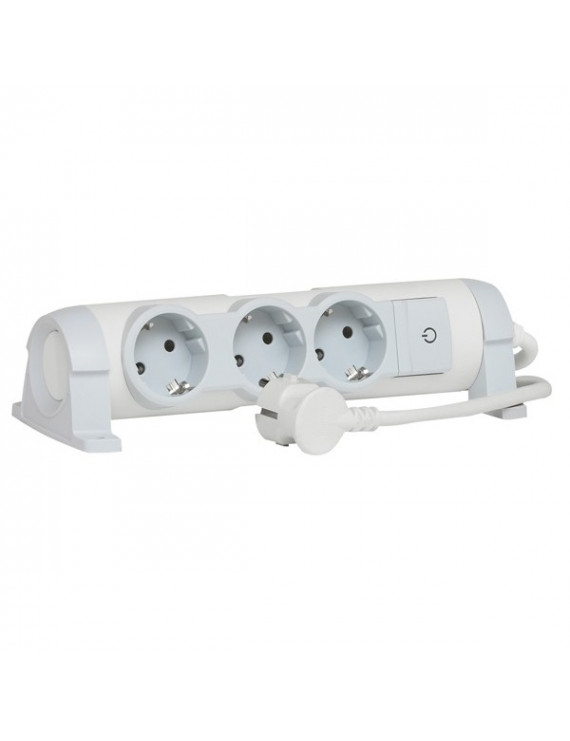 Legrand 694621 CON 1,5m vezetékkel fehér-szürke 3x2P+F elosztósor
