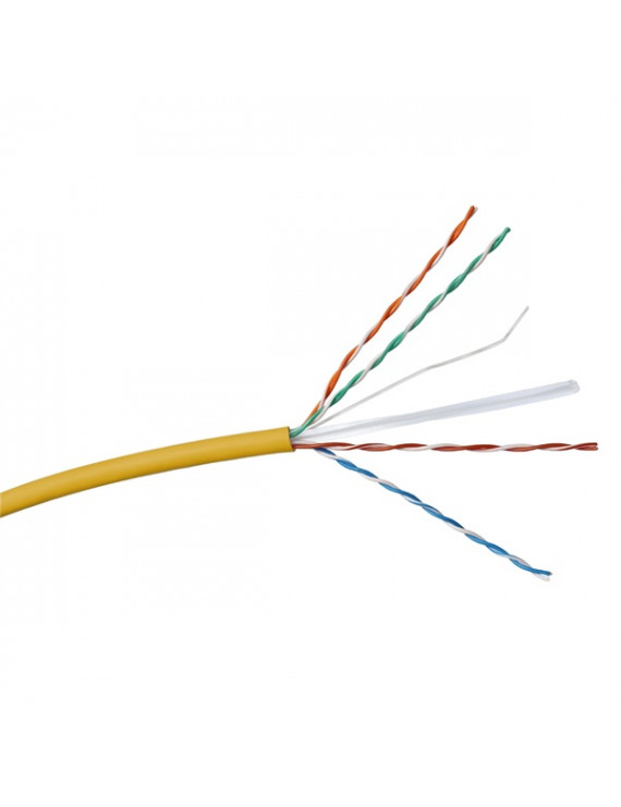 Legrand 632745 Cat6A árnyékolatlan (U/UTP) 2x4 érpár (AWG23) LSZH (LSOH) sárga Eca 500m-kábeldob Linkeo C fali kábel