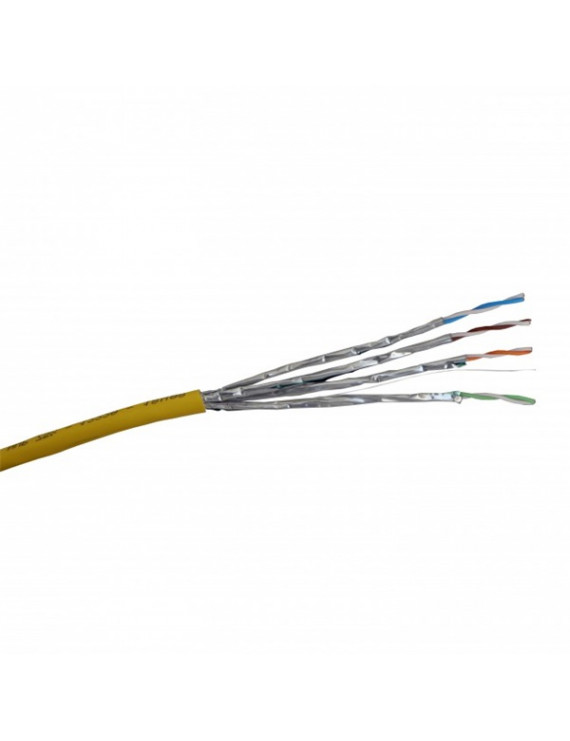 Legrand 632747 Cat6A árnyékolt (U/FTP) 2x4 érpár (AWG24) LSZH (LSOH) sárga Eca 500m-kábeldob Linkeo C fali kábel