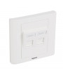 Legrand 632797 2xRJ45 Keystone port fogadására  Linkeo süllyesztett szerelvény