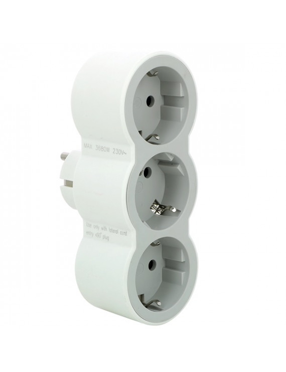 Legrand 694518 hármas 16A fehér-szürke 2P+F elosztó biztonsági zsaluval