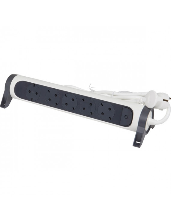 Legrand 694542 5m vezetékkel forgatható fehér 5x2P+F elosztósor