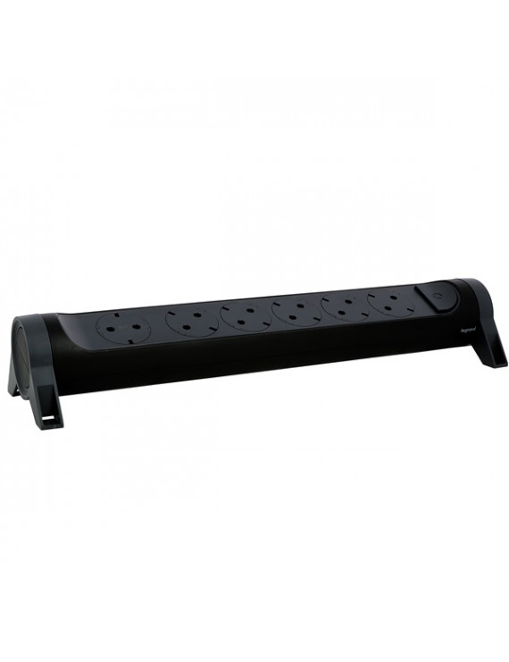 Legrand 694548 vezeték nélküli forgatható fekete 6x2P+F elosztósor