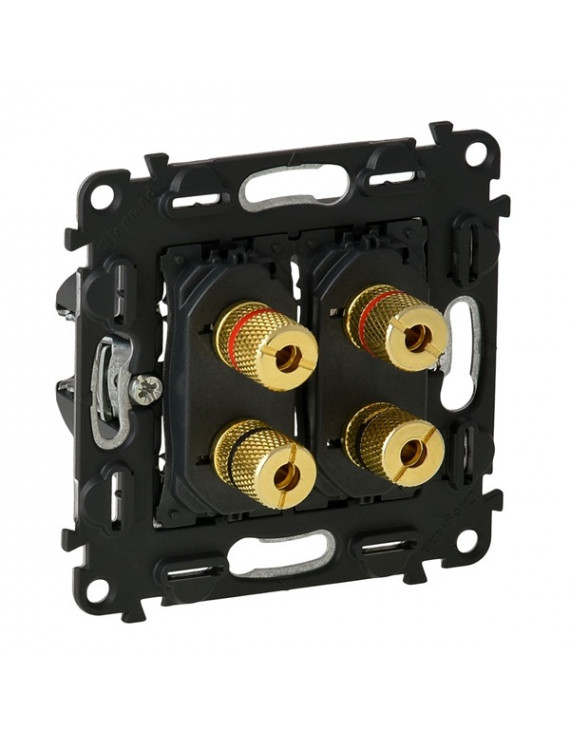 Legrand 753077 Valena InMatic banándugós sztereó hangszóró-csatlakozóaljzat