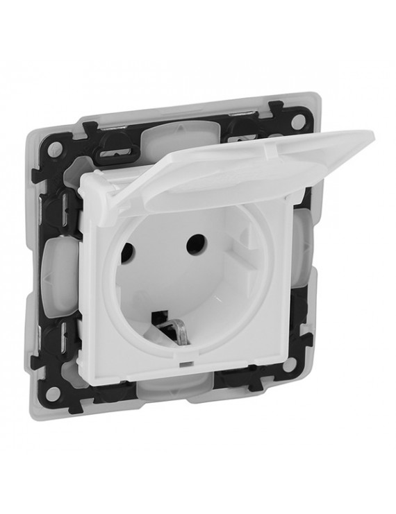 Legrand 753119 Valena Life fehér 2P+F IP44 csatlakozóaljzat gyermekvédelemmel, csapófedéllel