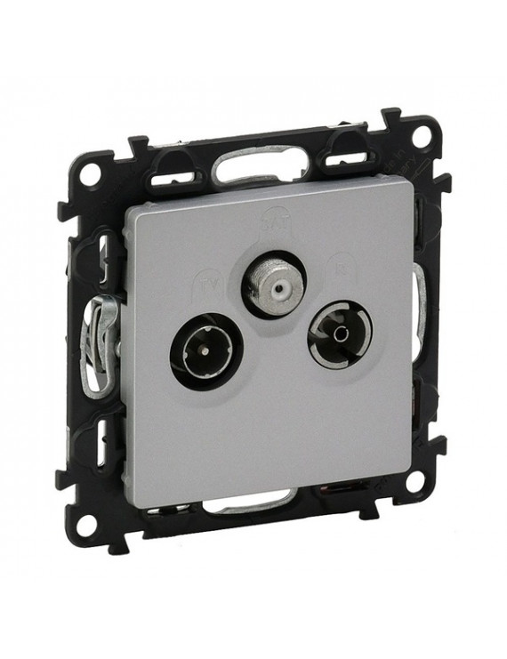 Legrand 753352 Valena Life csillagpontos 15 dB alumínium TV-Rádió-SAT aljzat
