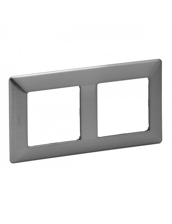 Legrand 754152 Valena Life Inox dekor kettős keret