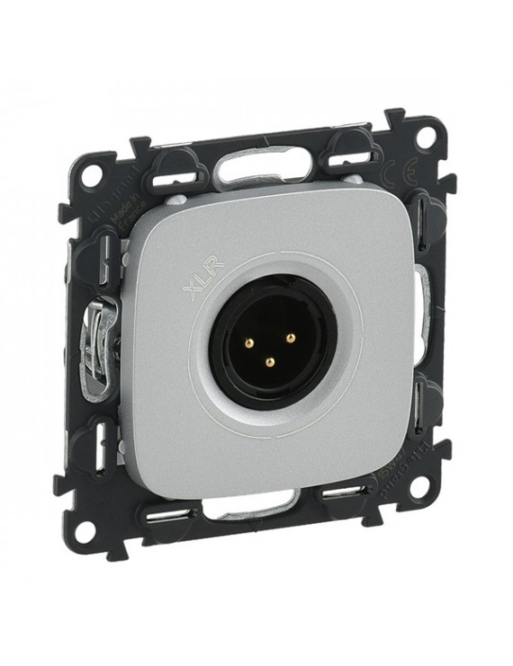 Legrand 754747 Valena Allure male burkolattal alumínium 3 pólusú XLR aljzat