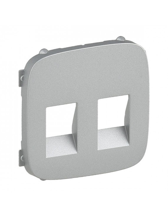 Legrand 755377 Valena Allure alumínium kettős hangszóróaljzat burkolat