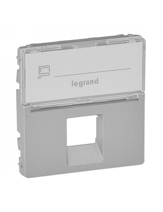 Legrand 755472 Valena Life címketartóval alumínium 1xRJ45 csatlakozóaljzat burkolat