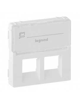 Legrand 755480 Valena Life címketartóval fehér 2xRJ45 csatlakozóaljzat burkolat