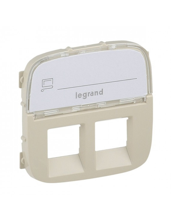 Legrand 755486 Valena Allure címketartóval elefáncsont 2xRJ11/RJ45 aljzat burkolat