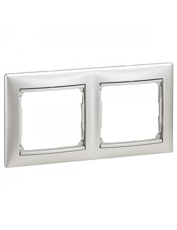 Legrand 770152 Valena aluminium 2-es keret