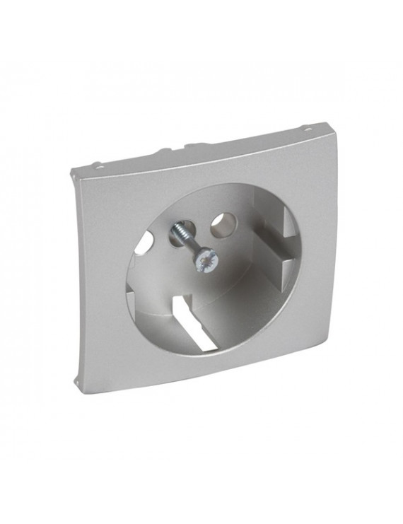 Legrand 770253 Valena gyermekvédelem nélkül alumínium 2P+F aljzat burkolat