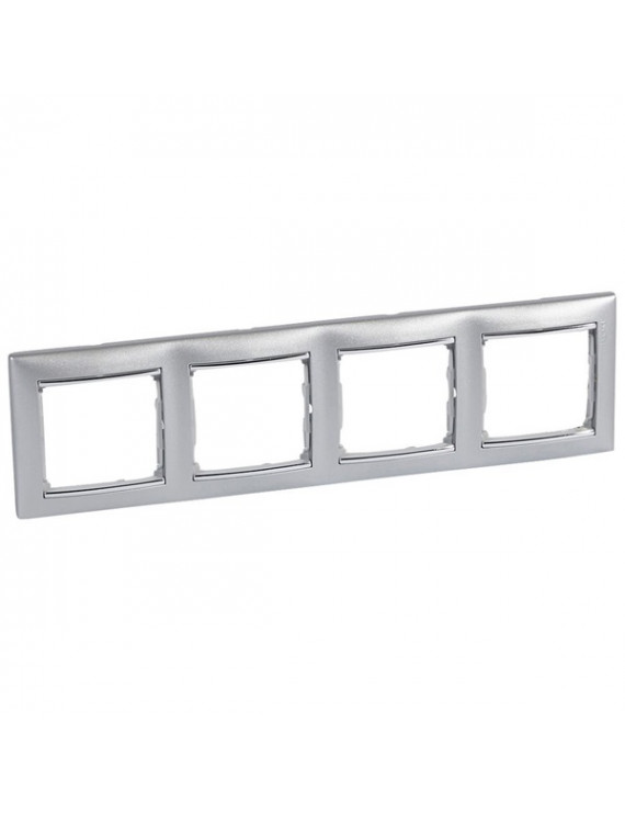 Legrand 770354 Valena alumínium/ezüst 4-es vízszintes keret