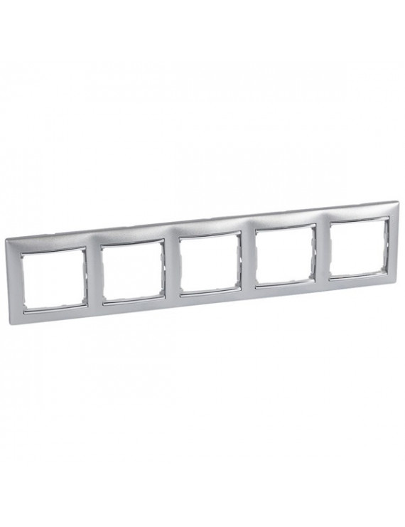 Legrand 770355 Valena alumínium/ezüst 5-ös vízszintes keret