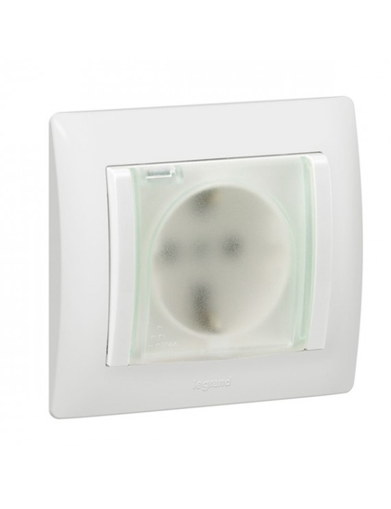 Legrand 771027 Galea Life rugós csapófedéllel IP44 fehér 2P+F aljzat