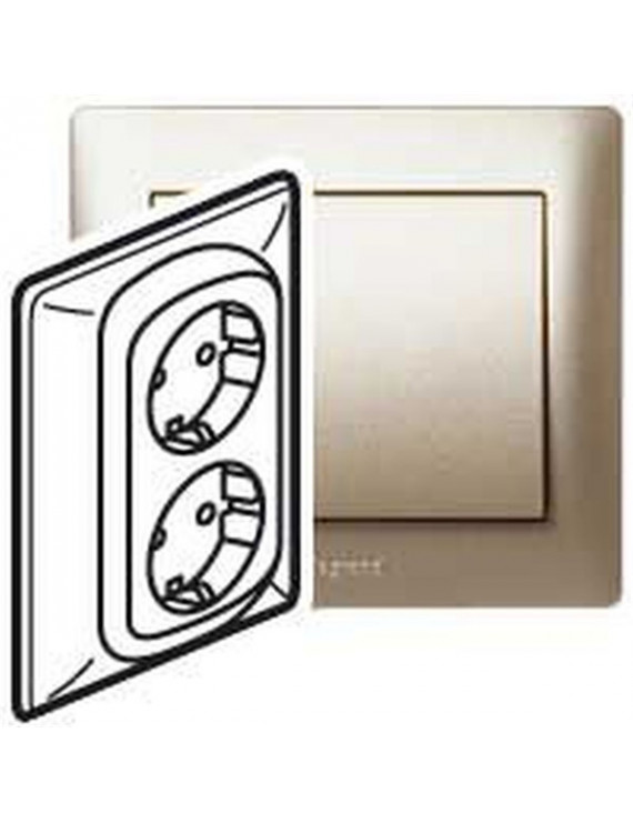 Legrand 771430 Galea Life csavaros titánium 2x2P+F aljzat