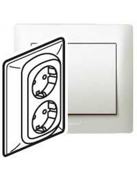 Legrand 771530 Galea Life csavaros gyöngyház 2x2P+F aljzat