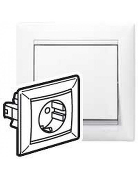 Legrand 774423 Valena monoblokk fehér 2P+F csatlakozóaljzat