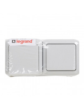 Legrand 782391 Forix csapófedéllel/gyermekvédelmi/szürke IP44 falon kívüli 1P kapcsoló + 2P+F csatlakozóaljzat