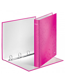 Leitz Wow A4 4 gyűrűs rózsaszín gyűrűskönyv