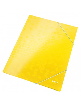 Leitz Wow karton sárga gumis mappa