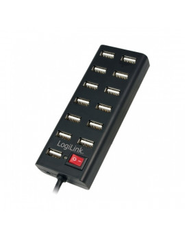 LogiLink UA0126 USB 2.0 13 portos hub ki/be kapcsolóval