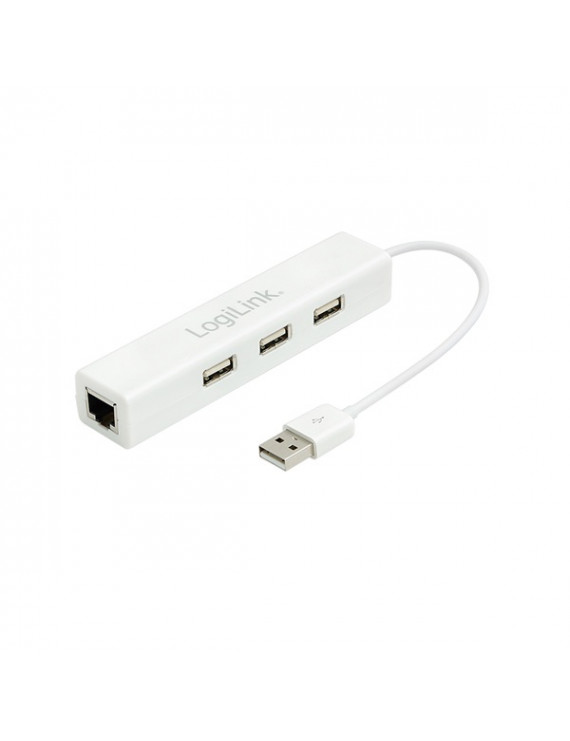 LogiLink USB2.0 Ethernet Adapter 3 portos hubbal