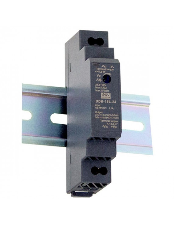 MEAN WELL DDR-15G-12 12VDC 1,25A 15W 4kV-ig szigetelt 1 kimenetű DC/DC konverter
