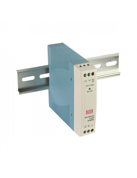 MEAN WELL MDR-10-15 15V 0,67A 10W DIN sínre szerelhető tápegység