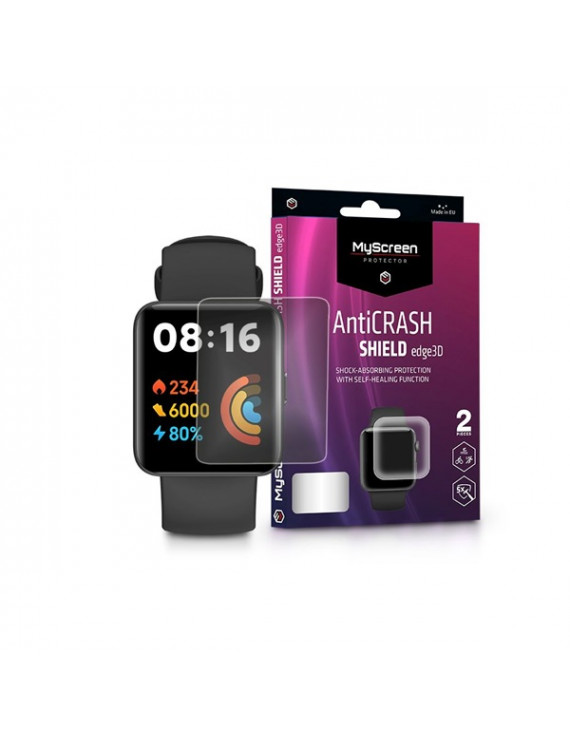 MSP LA-2165 Xiaomi Redmi Watch 2 Lite AntiCrash Shield Edge3D 2db ütésálló képernyővédő fólia