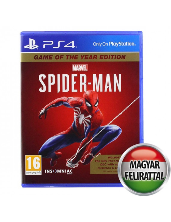 Marvel`s Spider-Man Game of the Year Edition (magyar felirat) PS4 játékszoftver