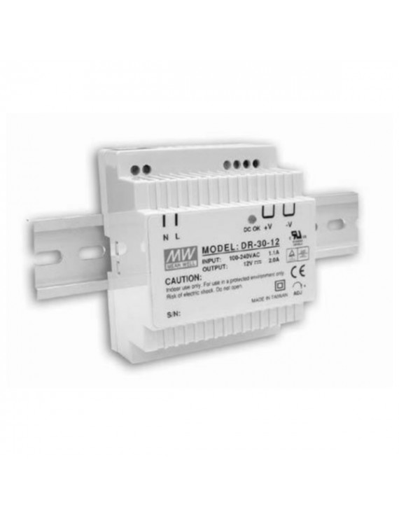 Mean Well DR-30-12 12V 30W DIN Rail tápegység