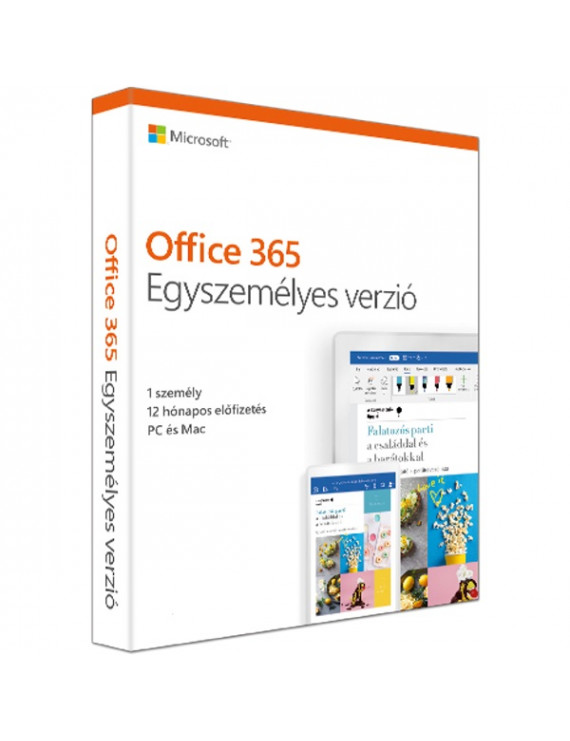 Microsoft 365 Personal (Egyszemélyes verzió) P6 HUN 1 Felhasználó 5 Eszköz 1 év dobozos irodai programcsomag szoftver